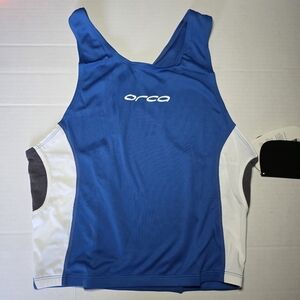 Orca Triathlon Men's Race Tri Top - MEDIUM - Blue / White - NEW With Tags